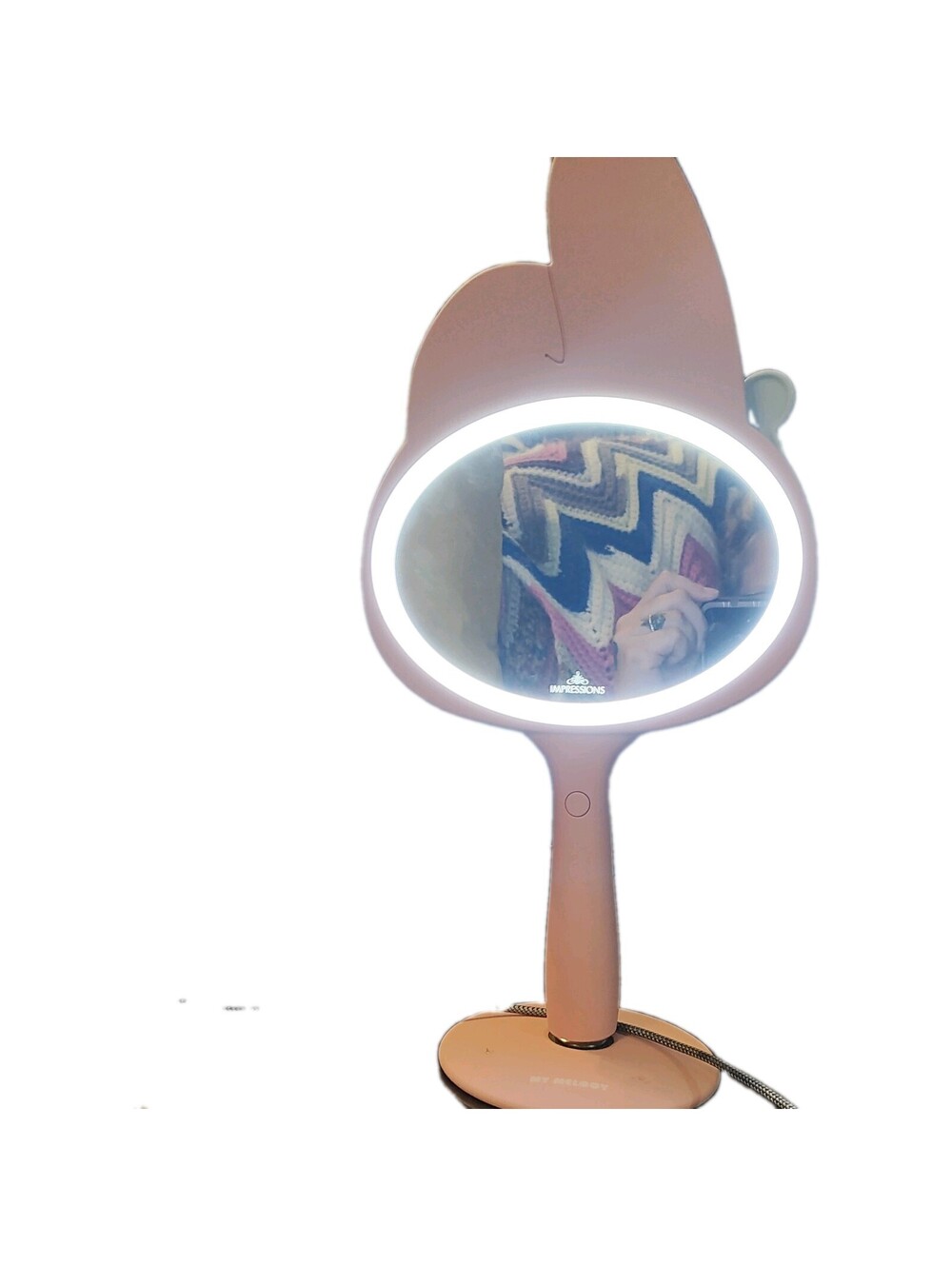 Sanrio My Melody Pink Tabletop Freestanding Makeup Mirror - Picture 3 of 3